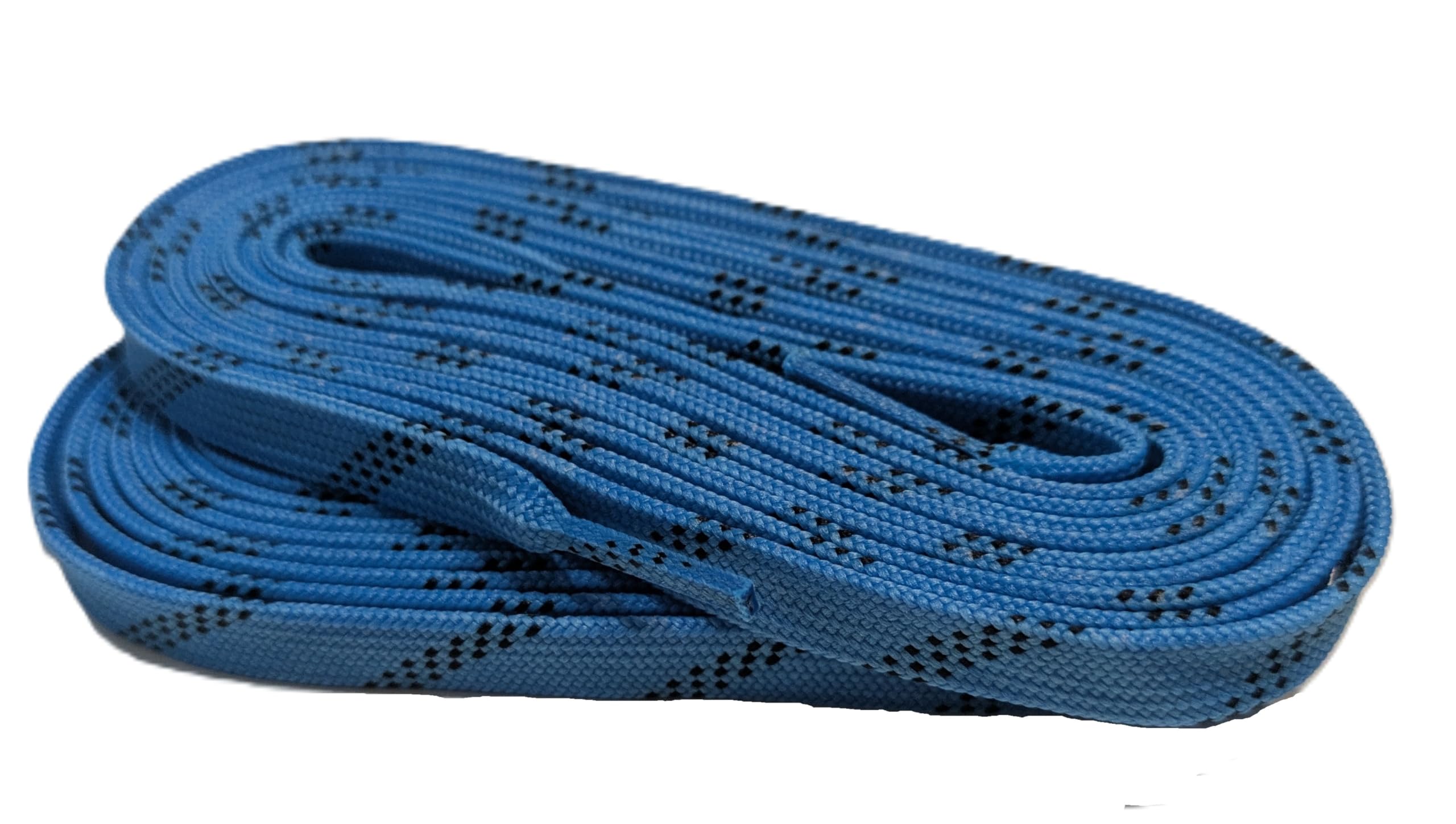 Cordones encerados de hockey – Empresa propiedad de veteranos (84 pulgadas / JR 3.5 - SR 5, azul cielo)