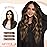 Fliace Clip in Hair Extensions for Women Black with Caramel Highlights Long Wavy Hair Extensions Clip Ins 6PCS 20 Inch Synthetic Soft and Natural Thick Hair Pieces for Women