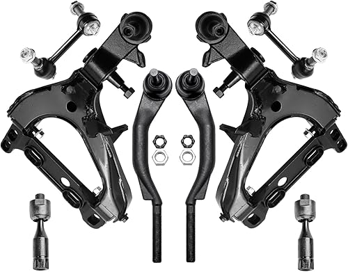 Miniatura 894 de Detroit Axle - Kit de brazos de control de extremo delantero RWD para Dodge Ram 03-06 2500 3500, 2 brazos de control superior con rótula 2 varillas