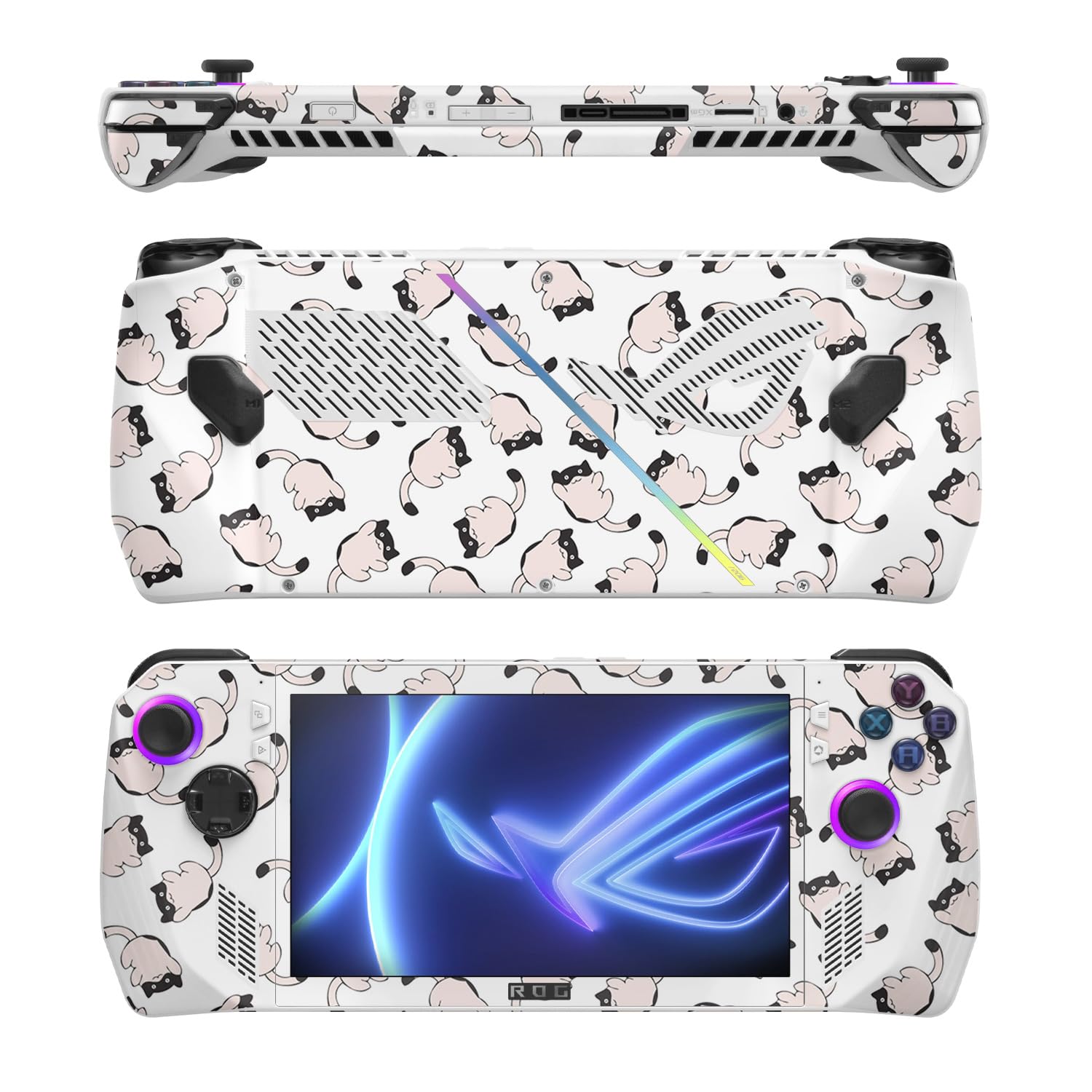 MightySkins Skin Compatible with Asus ROG Ally - Raining Cats | Protective, Durable, and Unique Vinyl Decal wrap Cover | Easy to Apply, Remove, and Change Styles