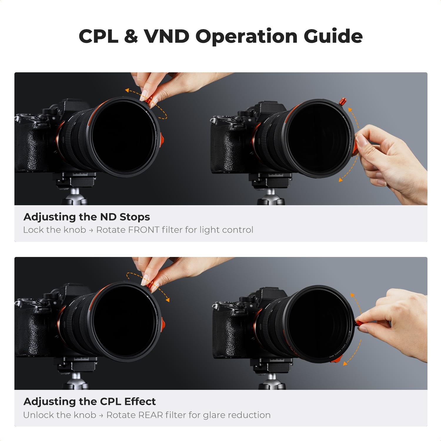 K&F CONCEPT 67mm Kit Filtre Polarisant ND2-32 Variable Black-Mist 1/4 Anneau et Bouchon d'objectif Magnétique HD True Color