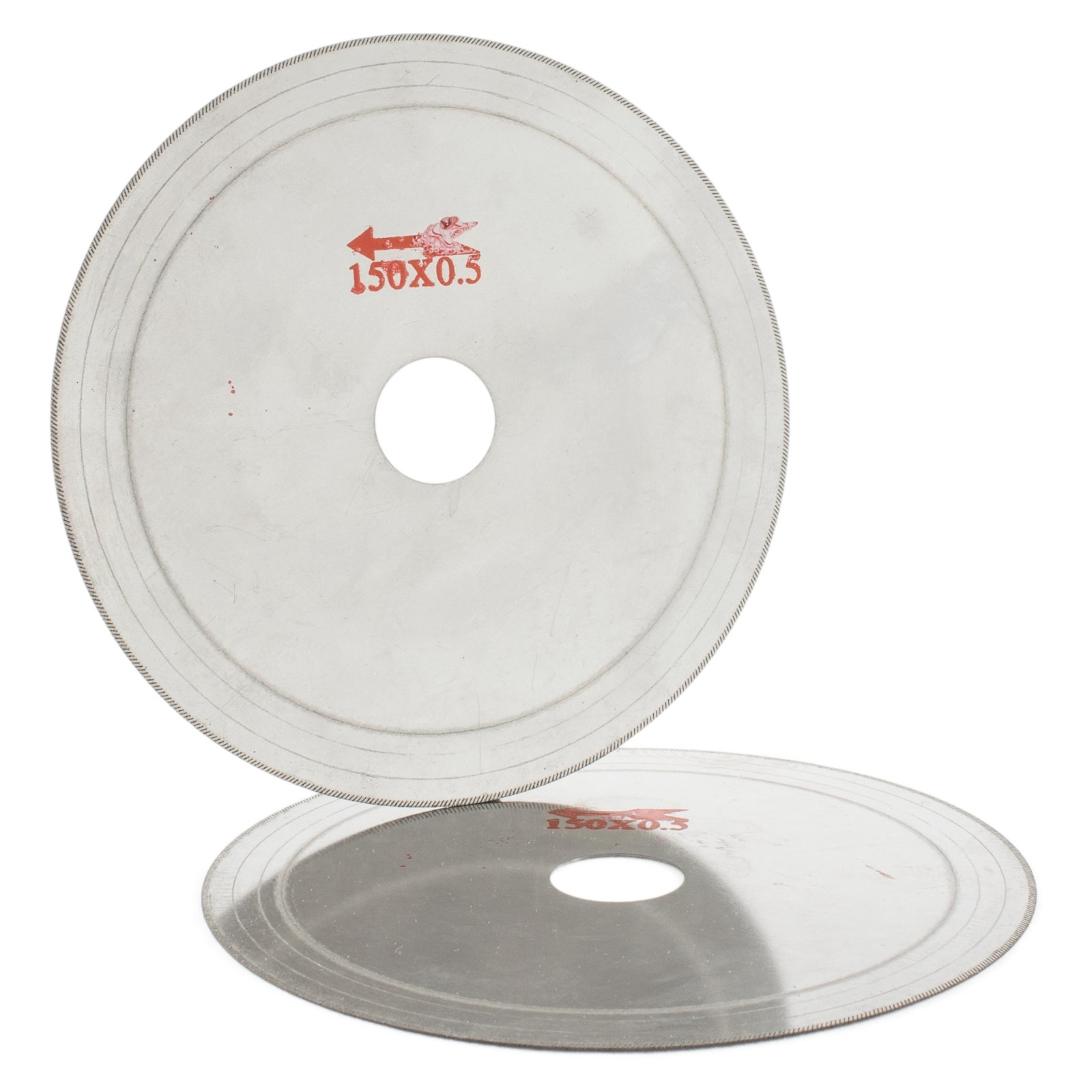 Lot De 2 Scies Lapidaires Diamantées De 150 Mm, 15 Cm, Avec Arbre De 16
