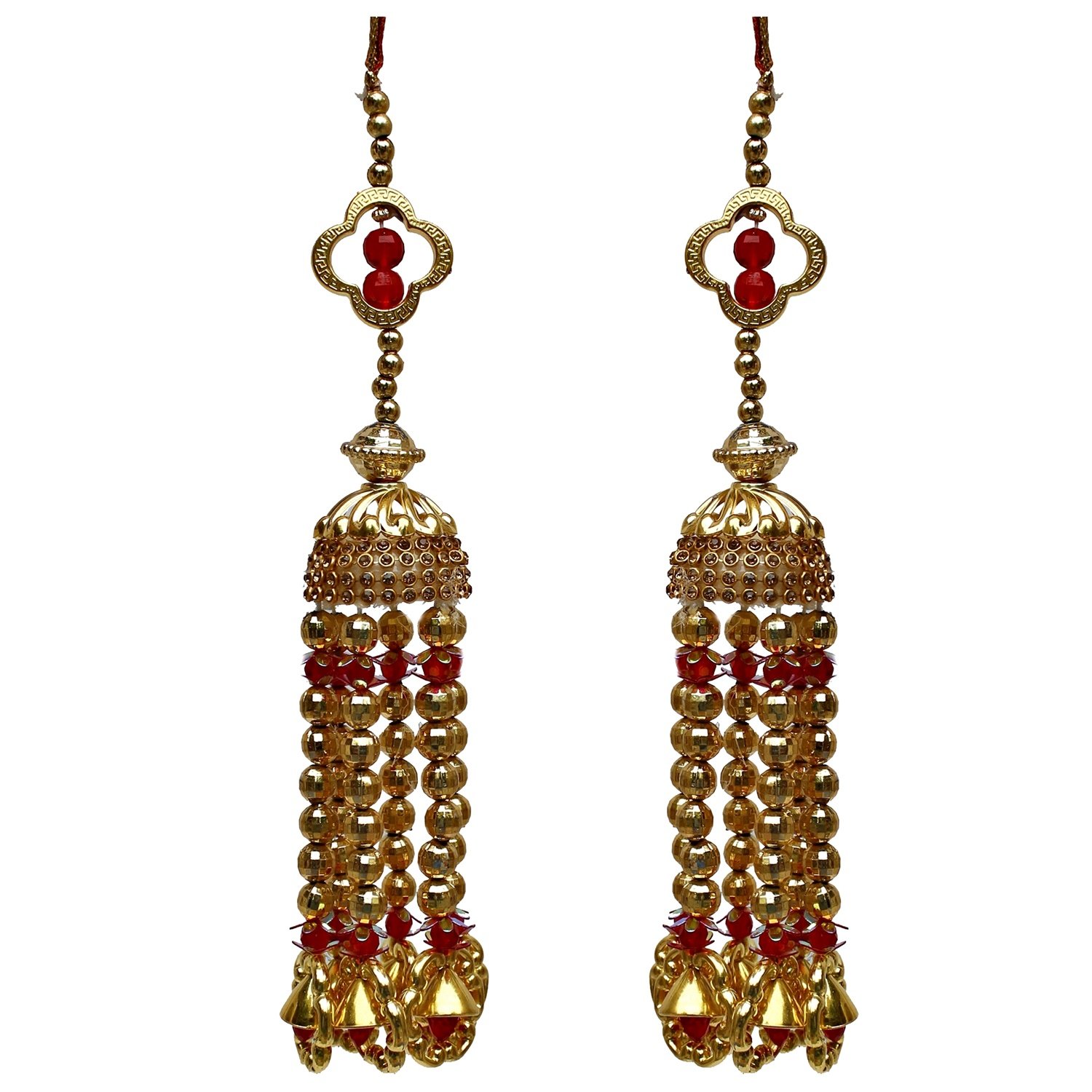 Lucky Jewellery Traditional Golden Red Color Gold Plated kalira/kaleeray for Women's and Girls (231-N1K1-589-LCT-RED)