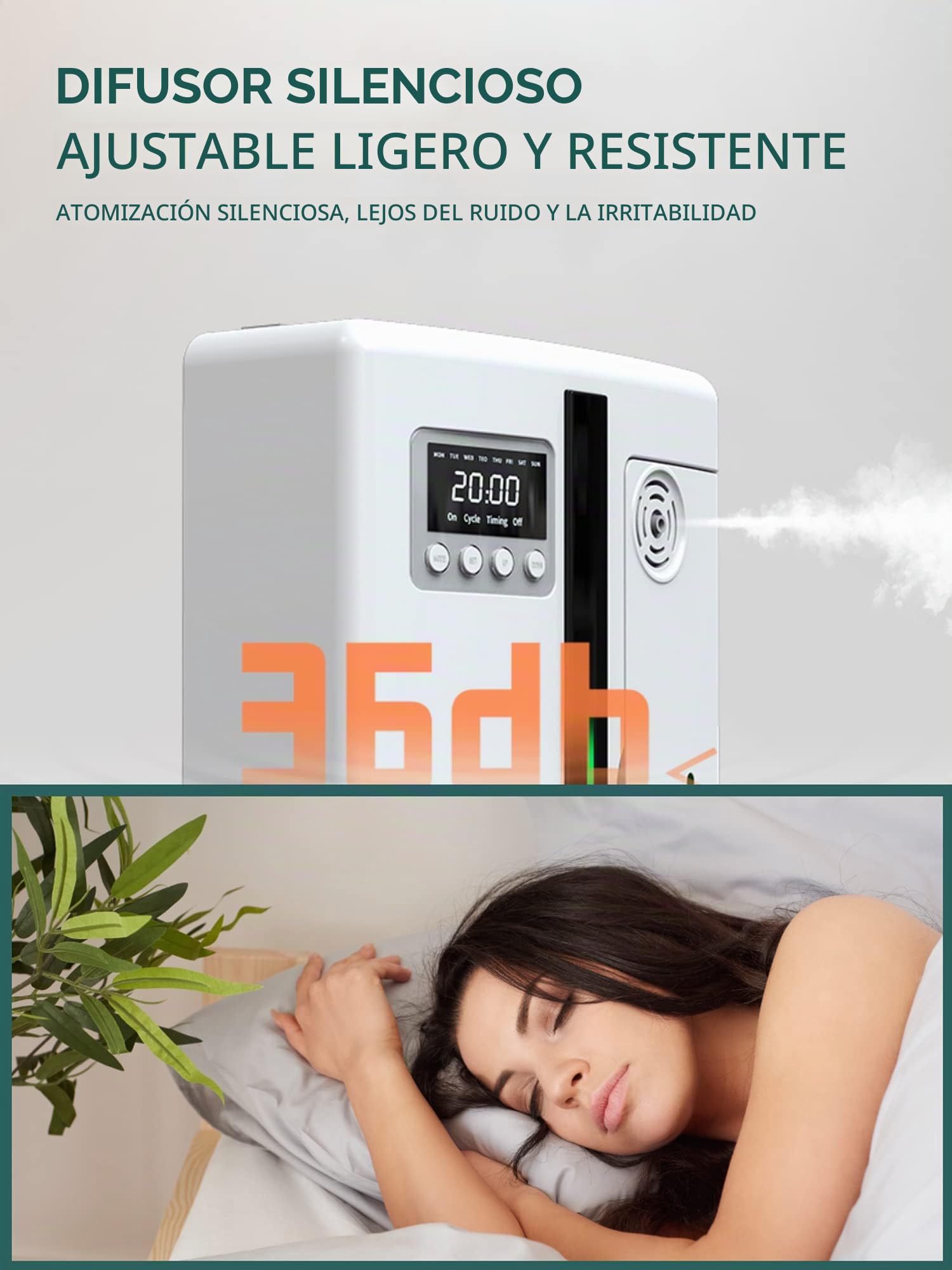 Difusor de Aceites Esenciales Profesional. Ambientador Profesional de Fragancias para Aromaterapia, Hogar, Tiendas. Superficie de Difusión de 50 a 300 m²