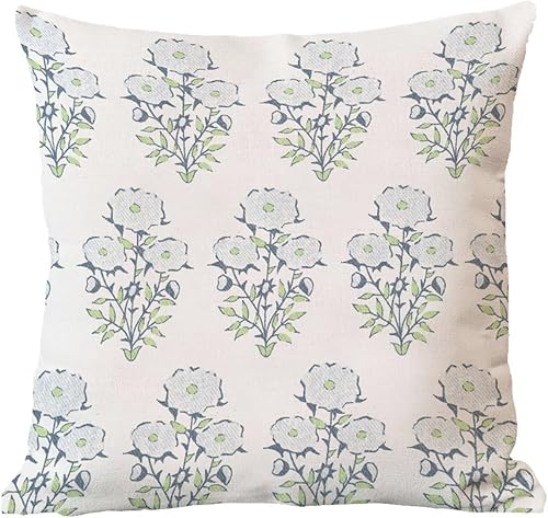 Miniatura 6 de Mughal - Funda de almohada estilo chinoiserie, funda de almohada asiática de 24 x 24 pulgadas, decoración rústica del hogar para sofá, sala de