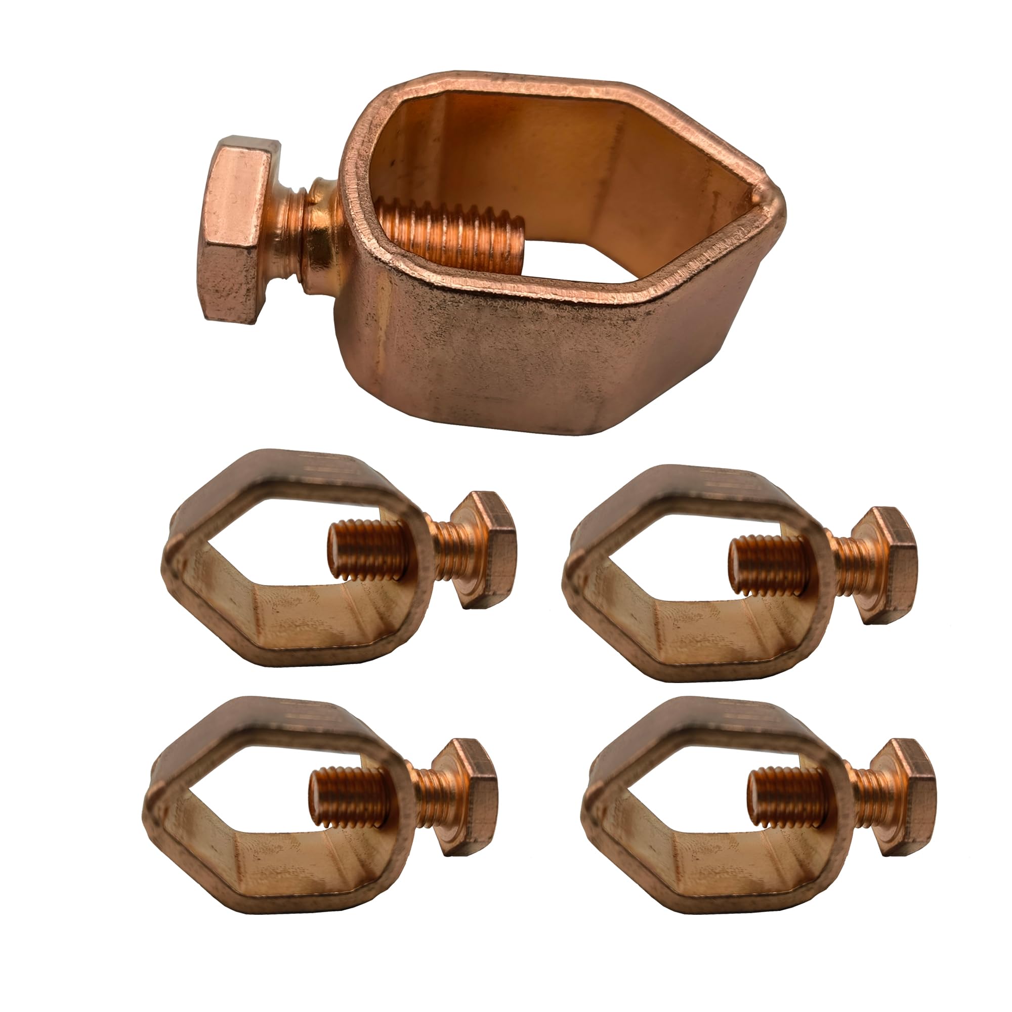 Ground Rod Clamp, Great for 1/2”- 5/8’’ Grounding Rods, Rebar, or Pipe (ground clamp 5pcs pack)