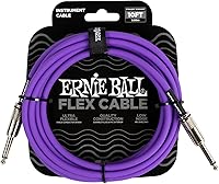 Vista 5 de Ernie Ball - Cable de instrumento Flex recto/recto de 20 pies - Rosa