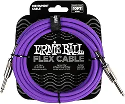 Ernie Ball Flex Instrument Cable Straight/Straight 10ft - Purple