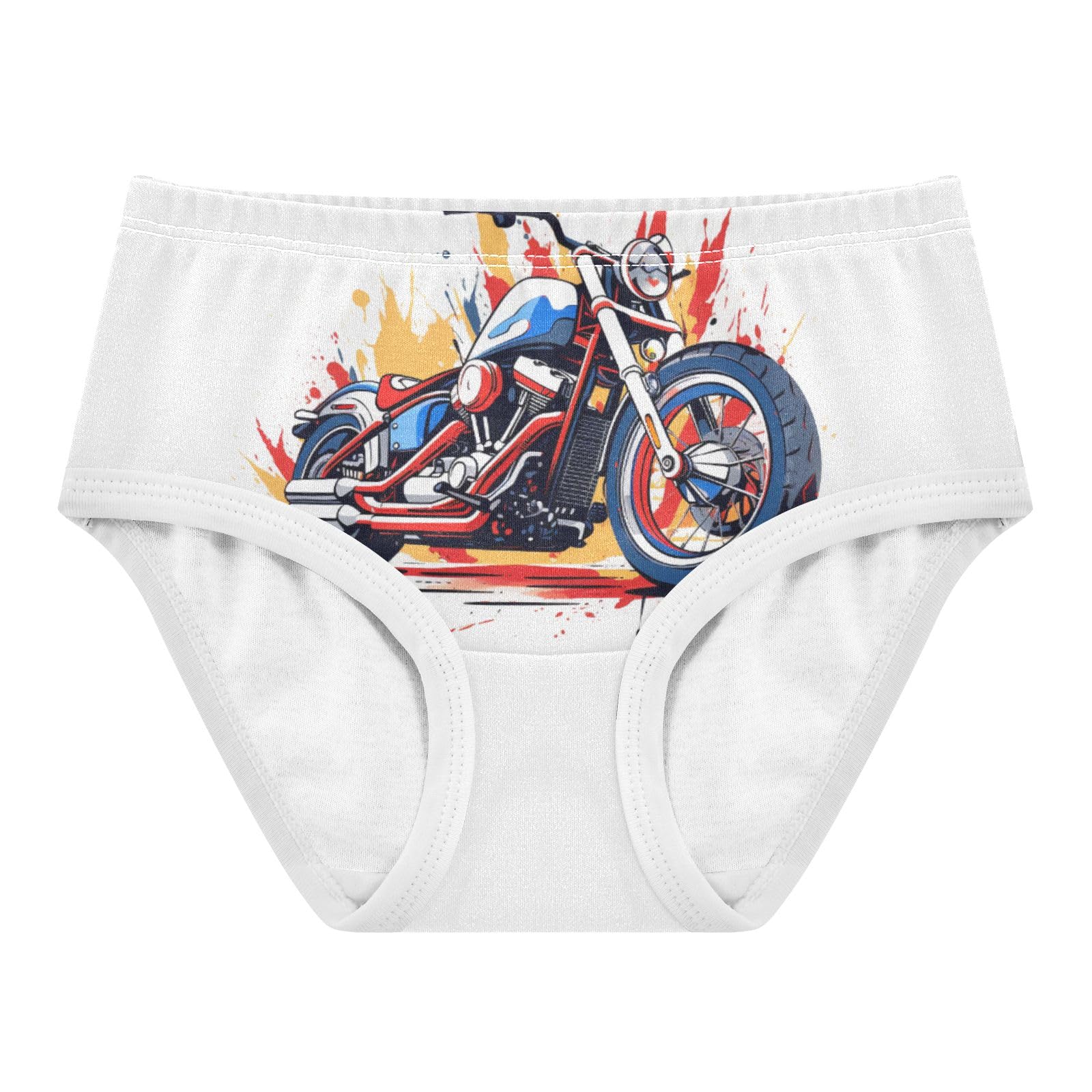 ALAZA Toddler Girls Cotton Hipster Underwear Soft Motorbike 2 2 Pack 2T