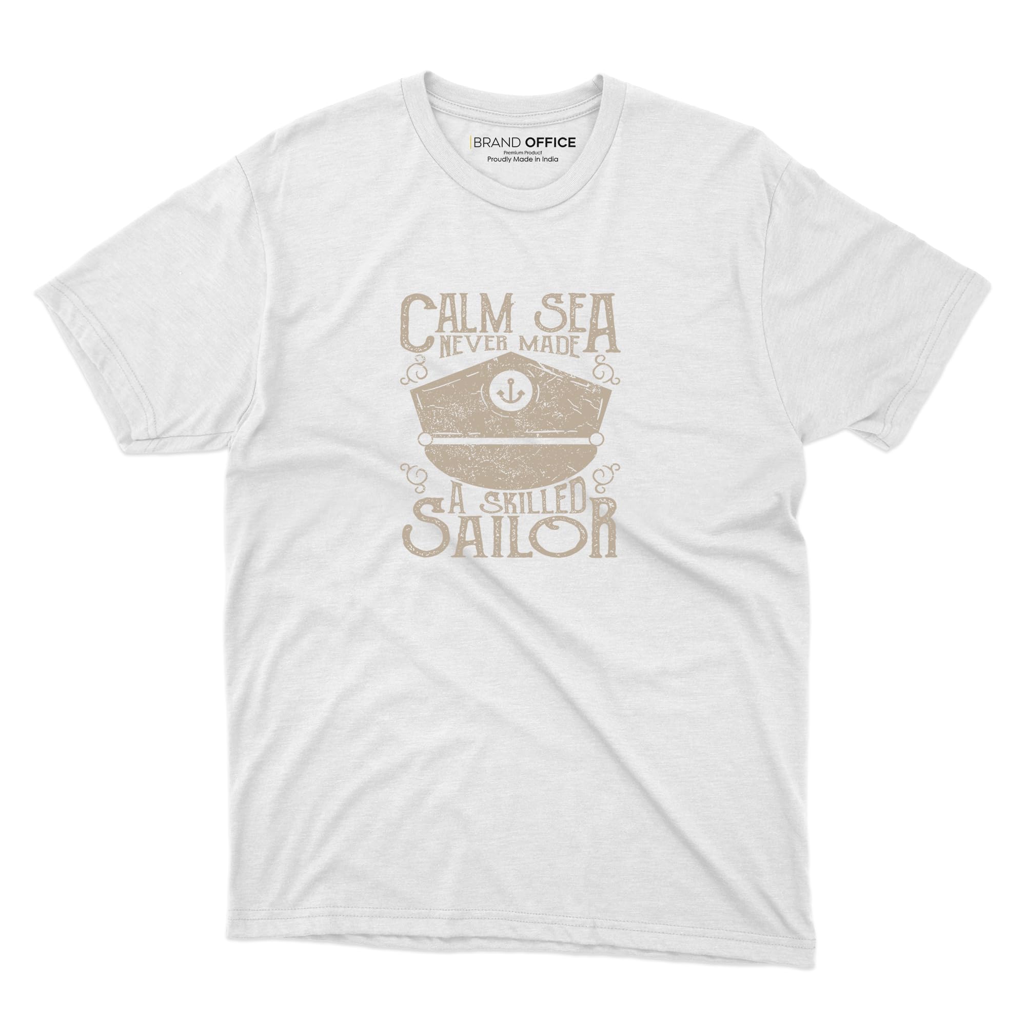GenericCalm Sea Never Made a Skilled Sailor T-Shirt - Unique Nautical Design by Brand Office (1 pc)