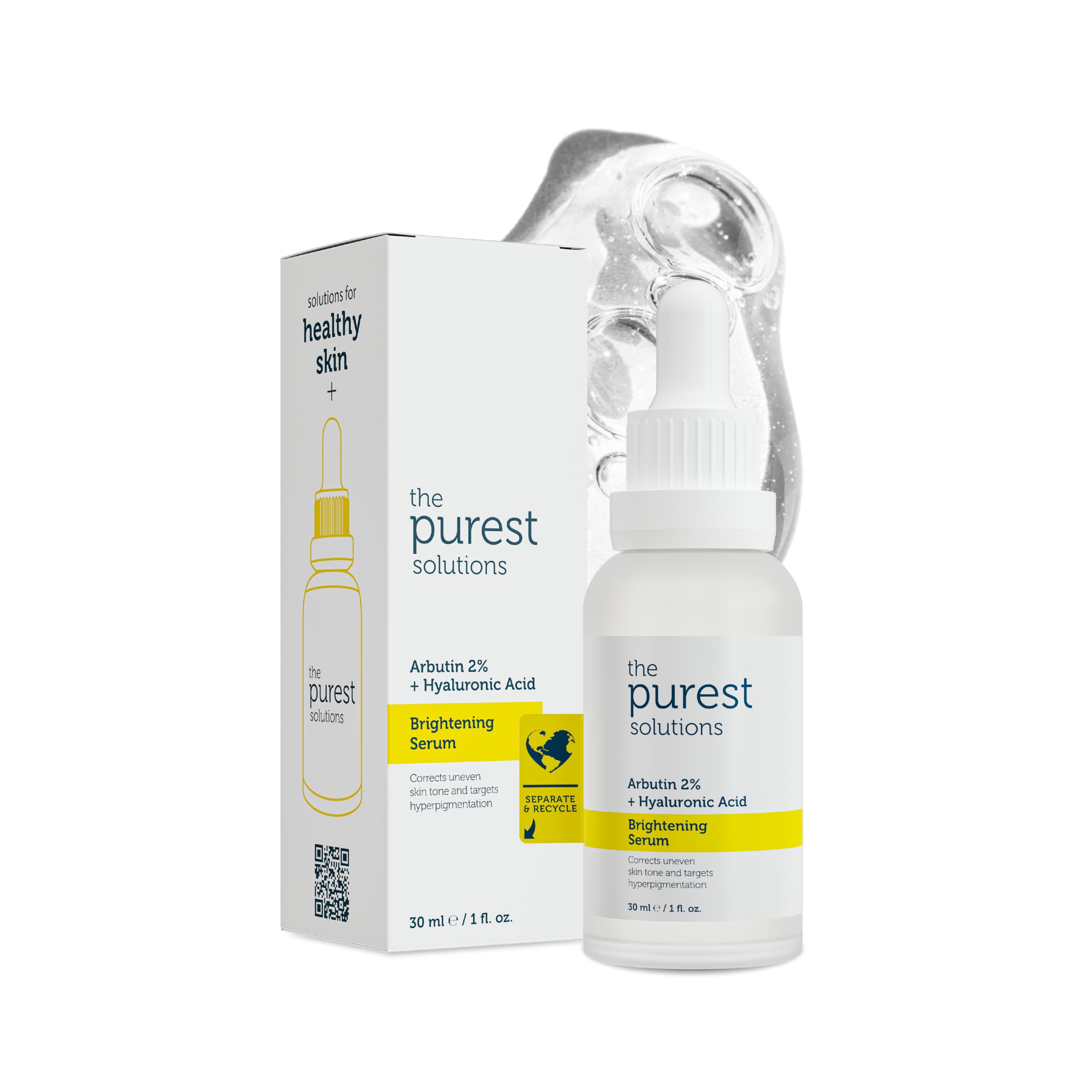 The Purest Solutions, Leke Karşıtı ve Leke Görünümü Önleyici Arbutin Cilt Bakım Serumu 30 ml (Arbutin%2 + Hyaluronic Acid)