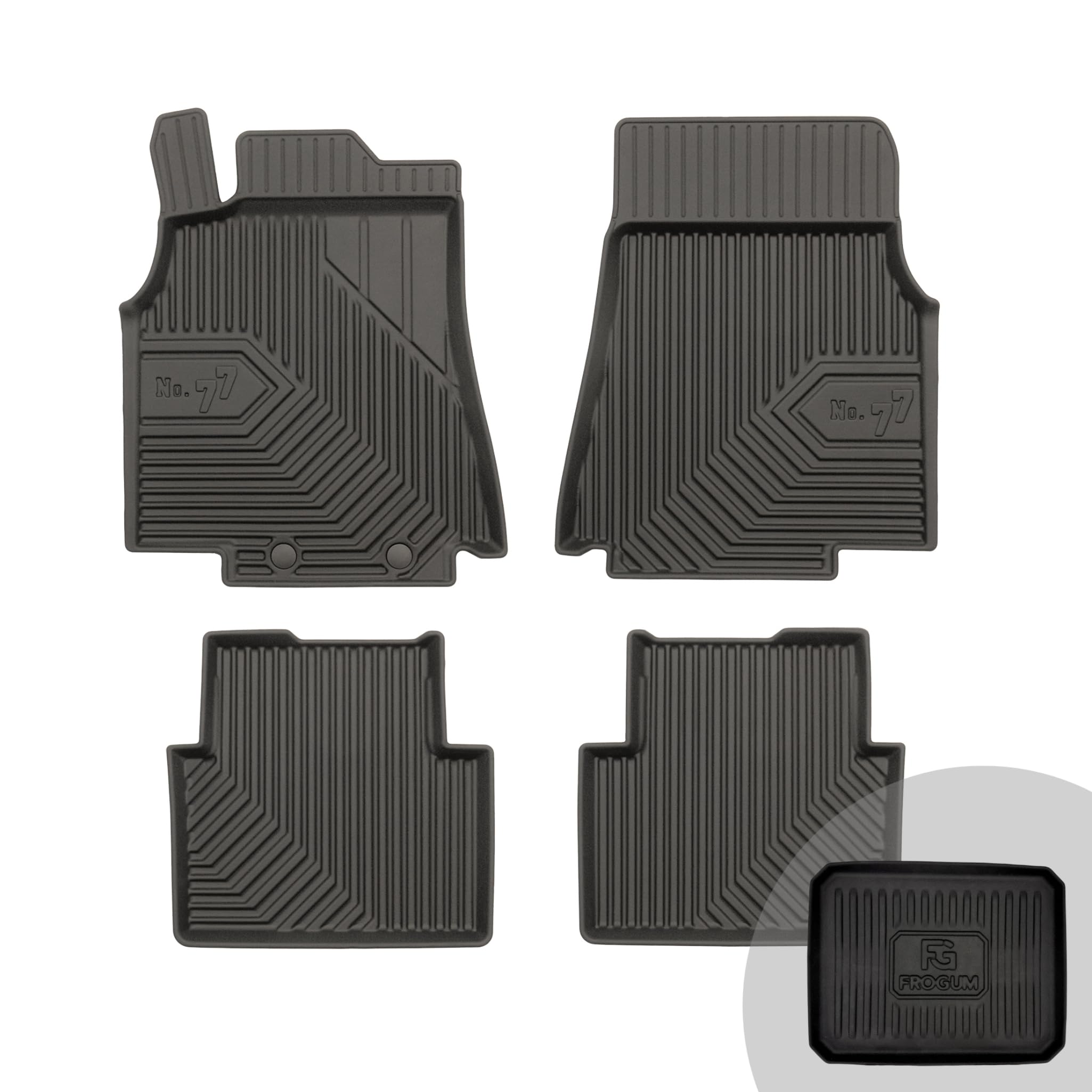 FROGUM No.77 Alfombrillas para Coche Alfombras para Mercedes-Benz Clase A W169 2004-2012 | Borde Alto | para Todo el año | Tamaño