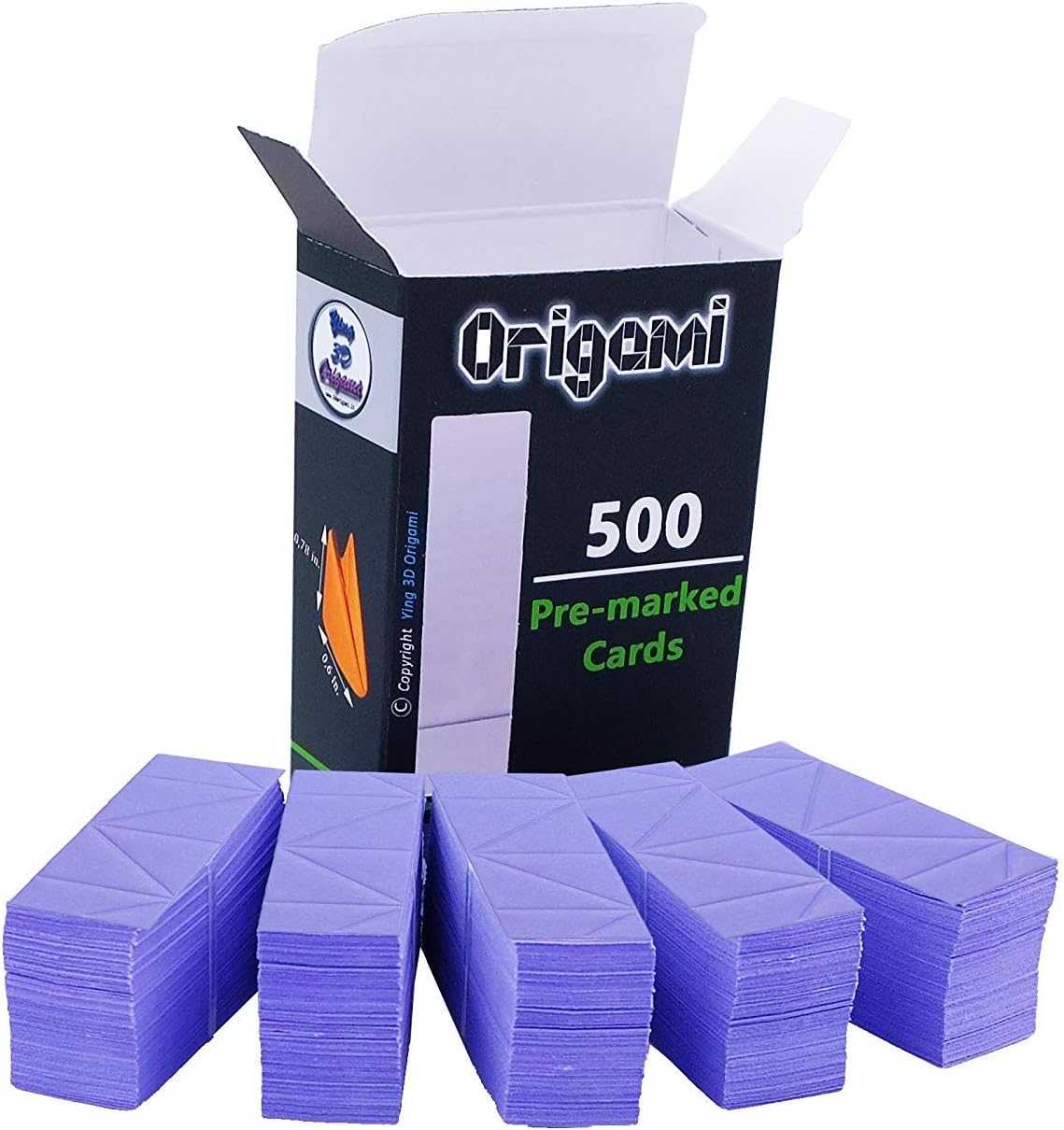 3D “Pre-Marked” Origami Coloured Paper with Grooves on Fold Lines - 500 Pieces - Quick And Easy Folding to Create 3D Origami Modules on 1/32 Base Equal to Those Obtained from A4 90 Grams Paper - - Excellent Quality Italian Paper, Chlorine Free and Without Harmful Additives - Made in Italy - CE Violetto 49