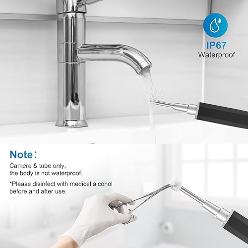 Miniatura 5 de Eliminación de cera de oído limpiador de oídos con cámara herramienta removedor de cera de oído kit de otoscopio de cámara de oído con luz cámara de