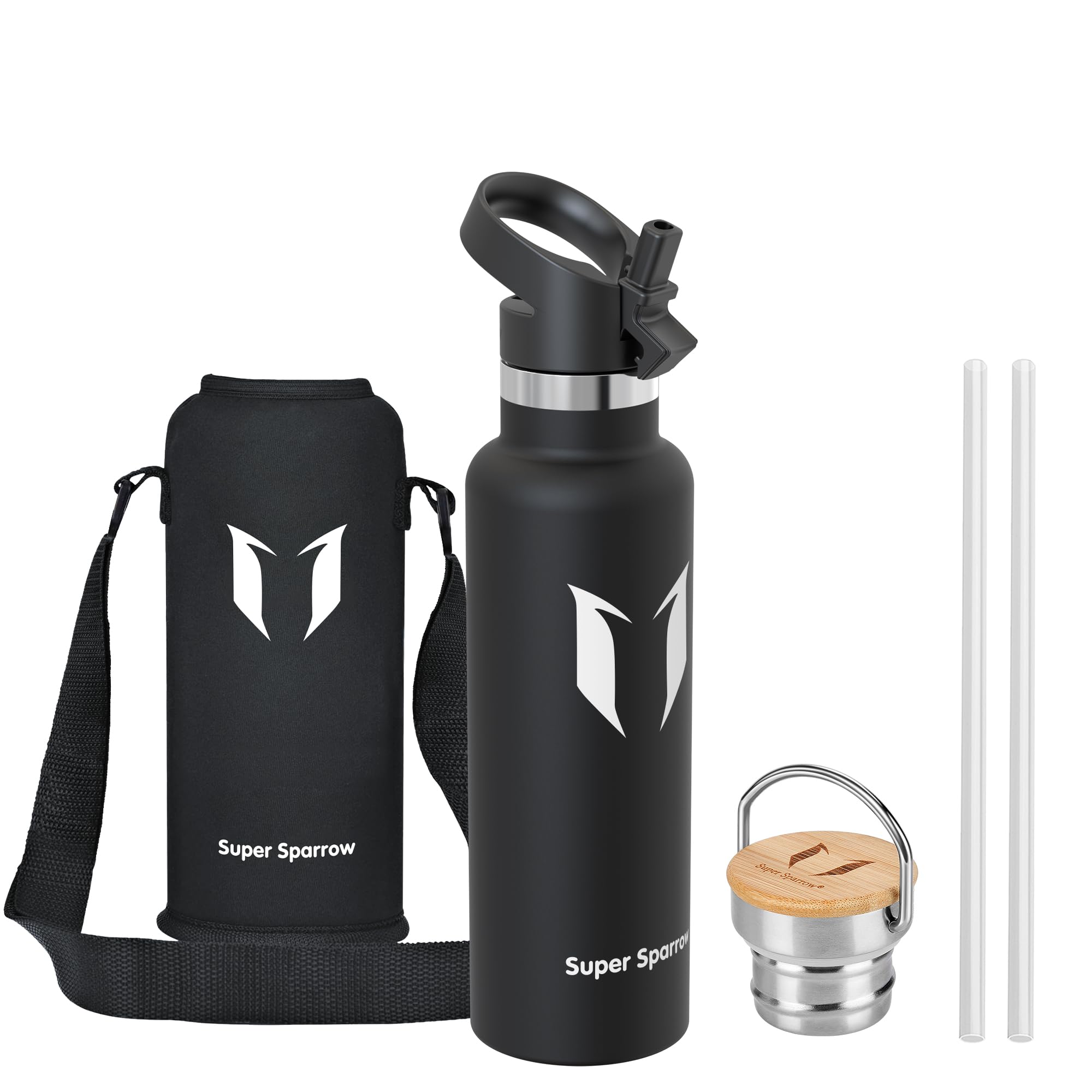 Super Sparrow Botella Agua Acero Inoxidable - Botella Agua Niños - 500ml/750ml/1L - Botella Termica Boca Estándar - Sin BPA, para Niños & Adultos, Deporte, Oficina, Yoga, Ciclismo — view 57