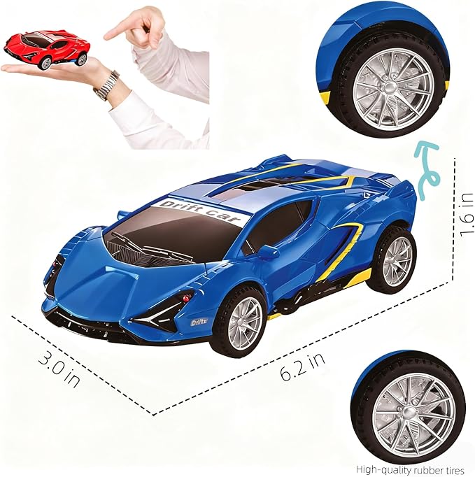 Juego de 2 autos de deriva para niños 3-6 años miniatura 2