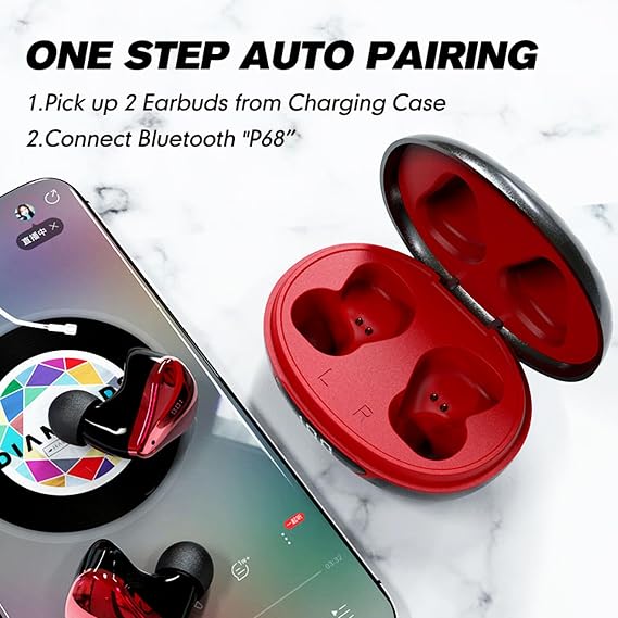 Small Wireless Earbuds for Small Ear Canals, Blue Tooth Ear Buds Earphones for iPhone Android, Micro Tiny Mini Earbuds Wireless Bluetooth Noise Cancelling Waterproof in-Ear Headphones for Sports