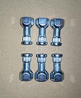 Vista 2 de 6 pernos dentados clase 12.9 para rueda dentada de 1/2-20, moleteado de 0.56 pulgadas (0.563 in) de longitud debajo de la cabeza con tuercas