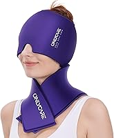 Vista 8 de Set de Compresas de Gel de Alivio de Migraña y Bufanda de Hielo para el Cuello de ONLYCARE, Mejora de la Compresa de Alivio de Dolor de Cabeza