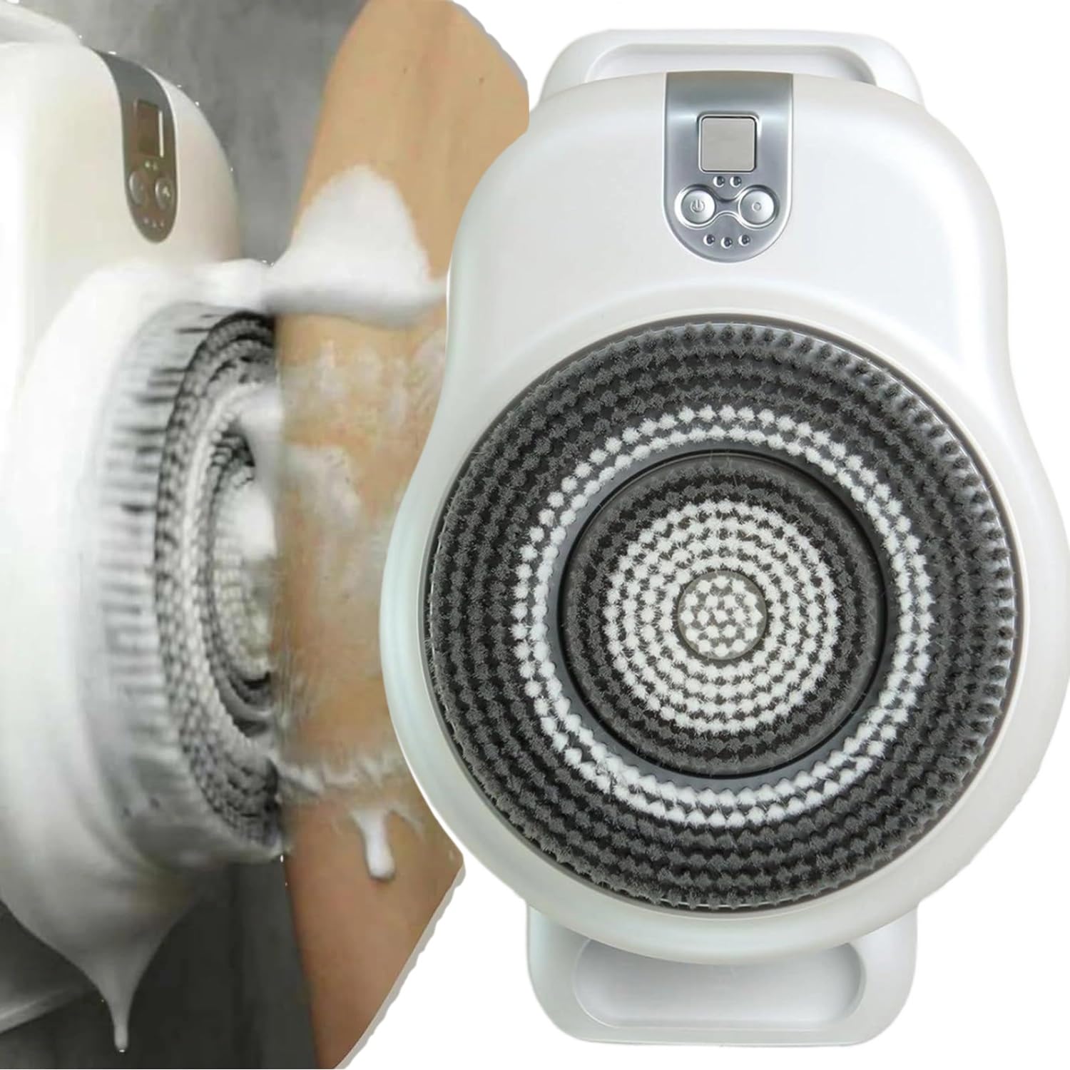 Cepillo eléctrico de limpieza facial con altura ajustable, pantalla digital y cabezales intercambiables para una limpieza profunda de la piel