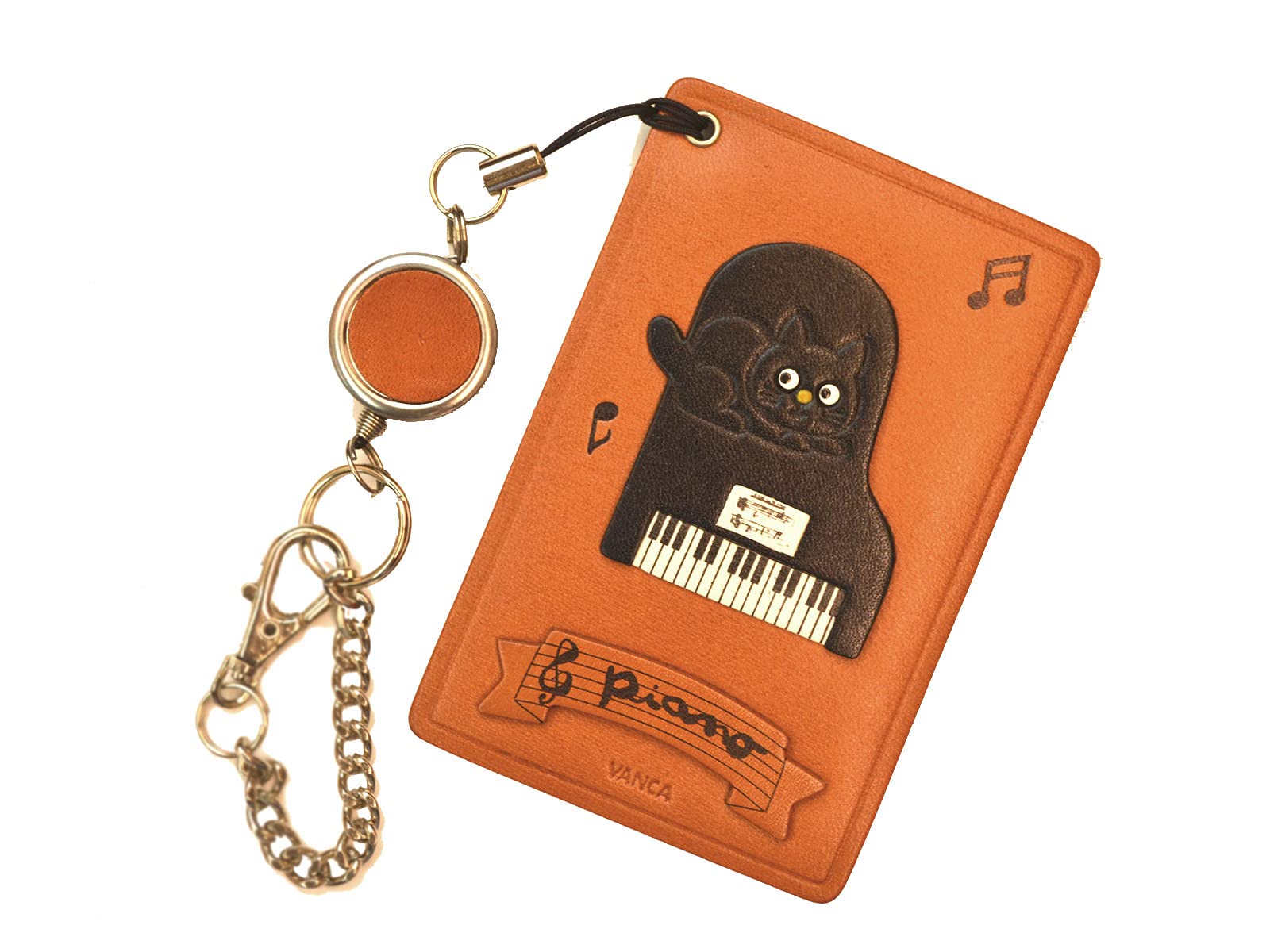 Amazon.co.jp: 【パスケース 定期入れ】楽器&動物 ピアノ黒ねこ パス