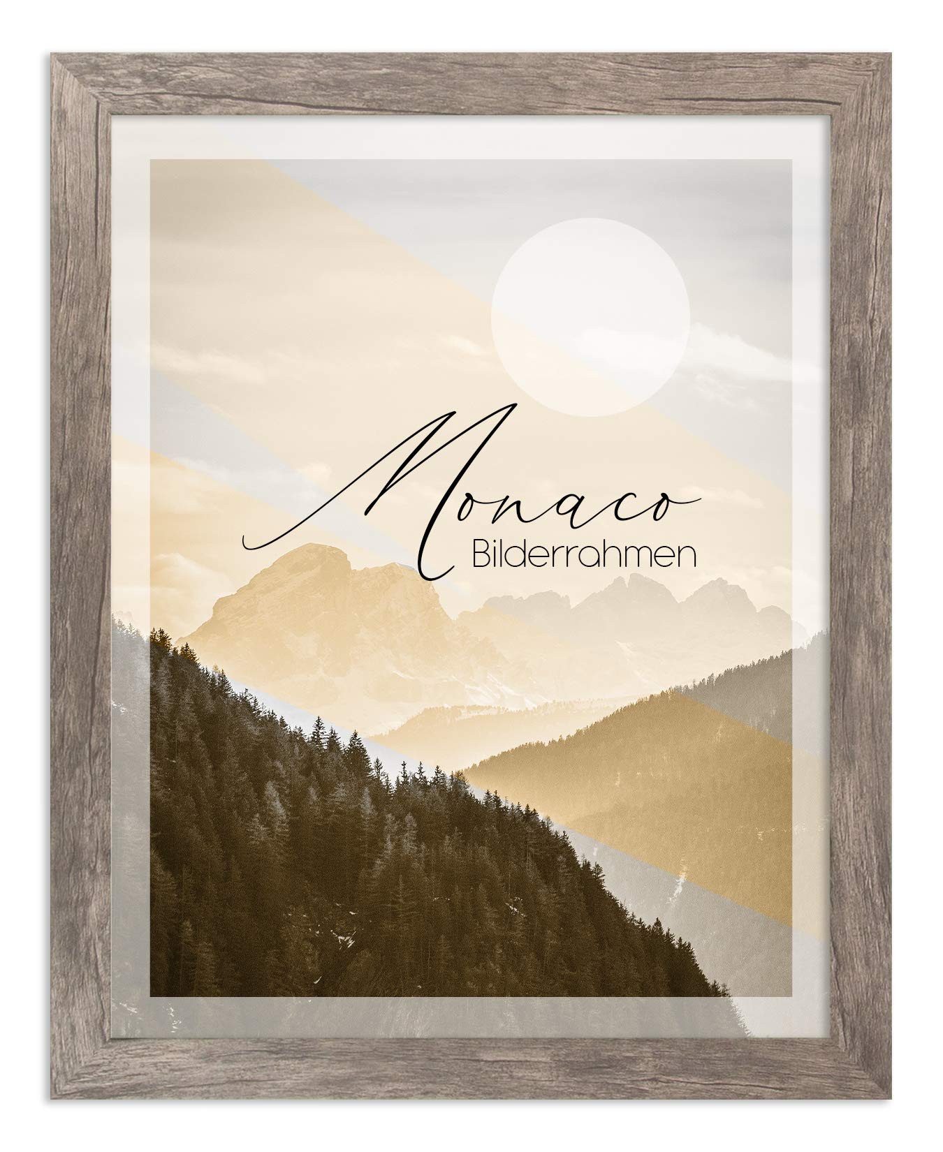 BIRAPA Monaco Bilderrahmen Holz 50x70 cm Apfel - Wechselrahmen Bilderrahmen Plexiglas - für Fotos, Bilder & Poster