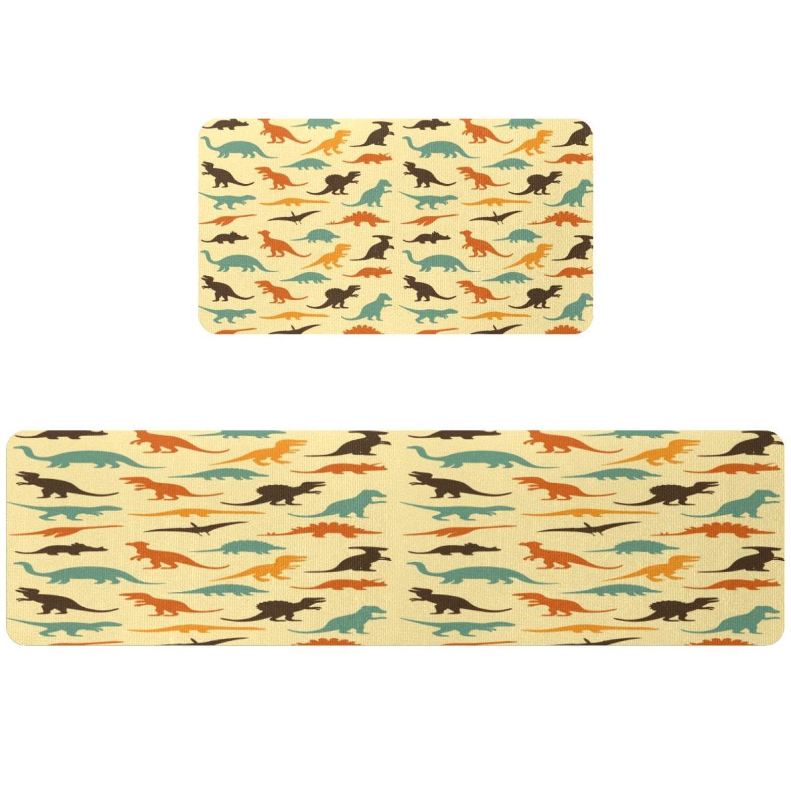 Tapis de cuisine antidérapants lavables lot de 2 tapis de couloir et buanderie imprimés