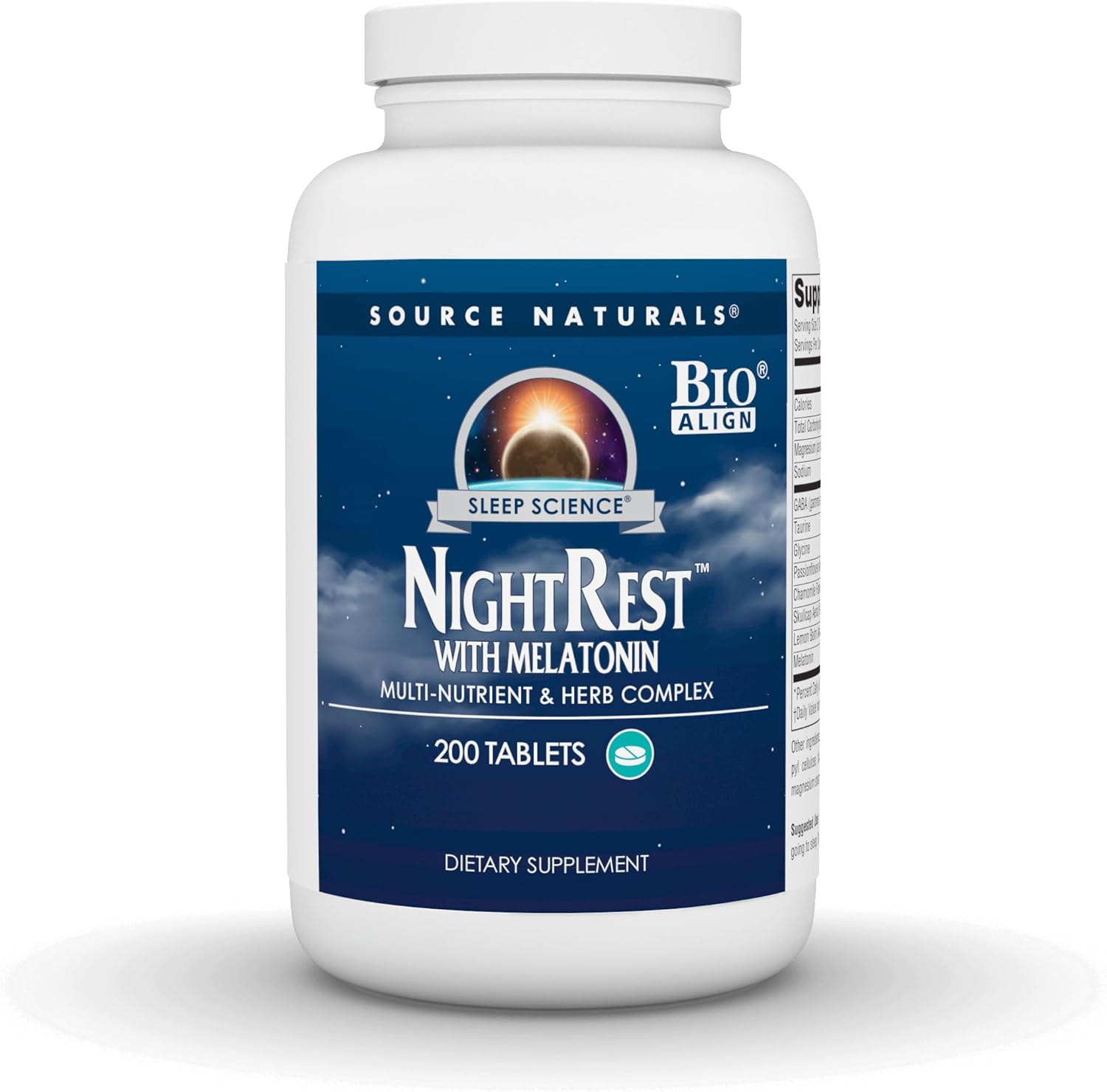 Night Rest with Melatonin - Multi Nutrient and Herb Complex - 200 Tablets
