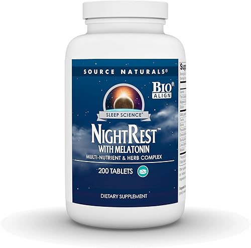 Source Naturals, suplemento para dormir NightRest con melatonina, SN1387, 1, 1