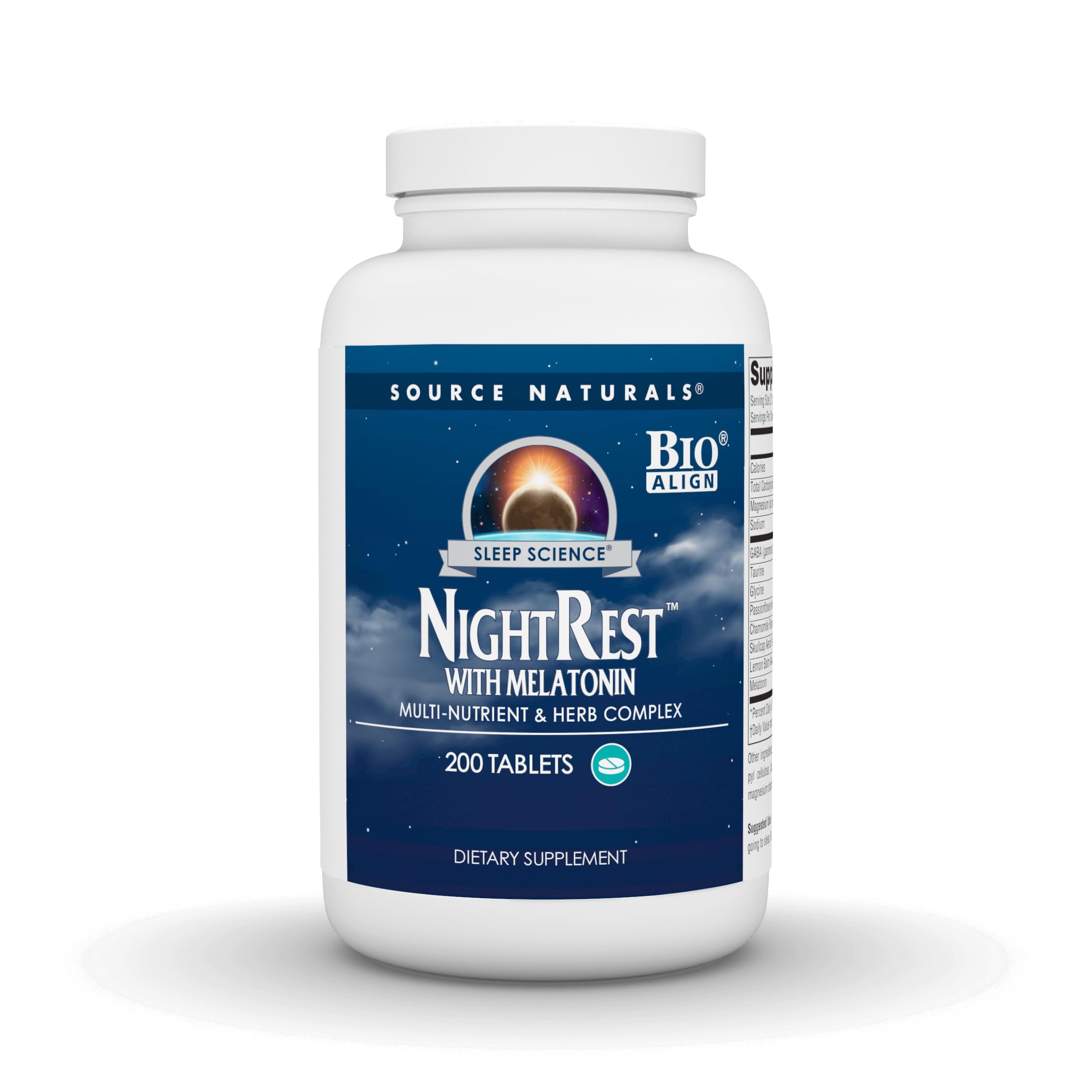 Source Naturals NightRest with Melatonin, 200 Tablets