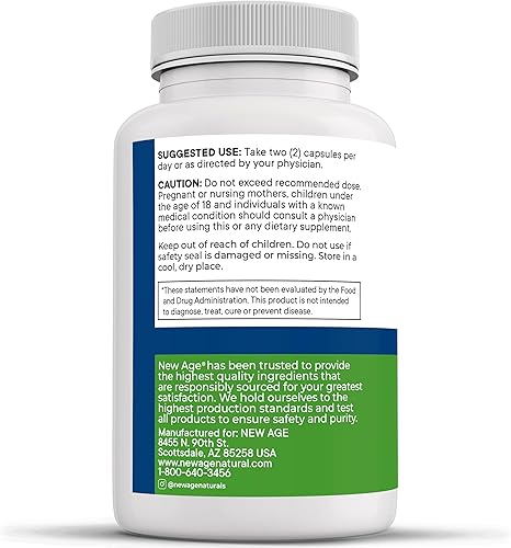 Miniatura 7 de NEW AGE AREDS 2 Vitaminas para los ojos  Luteína, zeaxantina, arándano, suplemento mineral de astaxantina para la visión  Apoya la fatiga ocular,