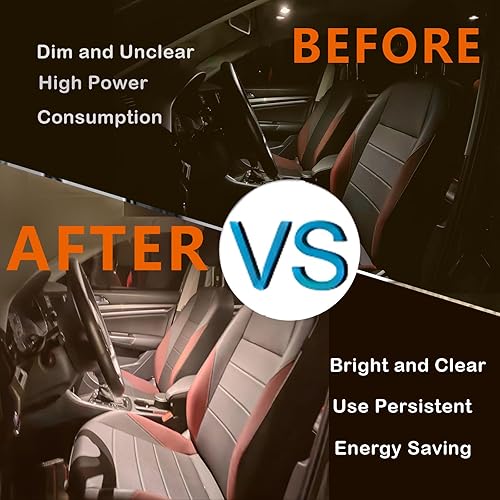 Miniatura 10 de stymart Juego de 24 luces interiores de automóvil, juego de bombillas de cúpula para automóvil, T10 de 1.220in, 1.614in, bombillas LED de repuesto