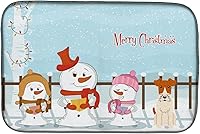 Vista 28 de Caroline's Treasures BB2508DDM - Tapete de secado de platos de perro de montaña bernés con regalos de Navidad entre amigos, tapete absorbente