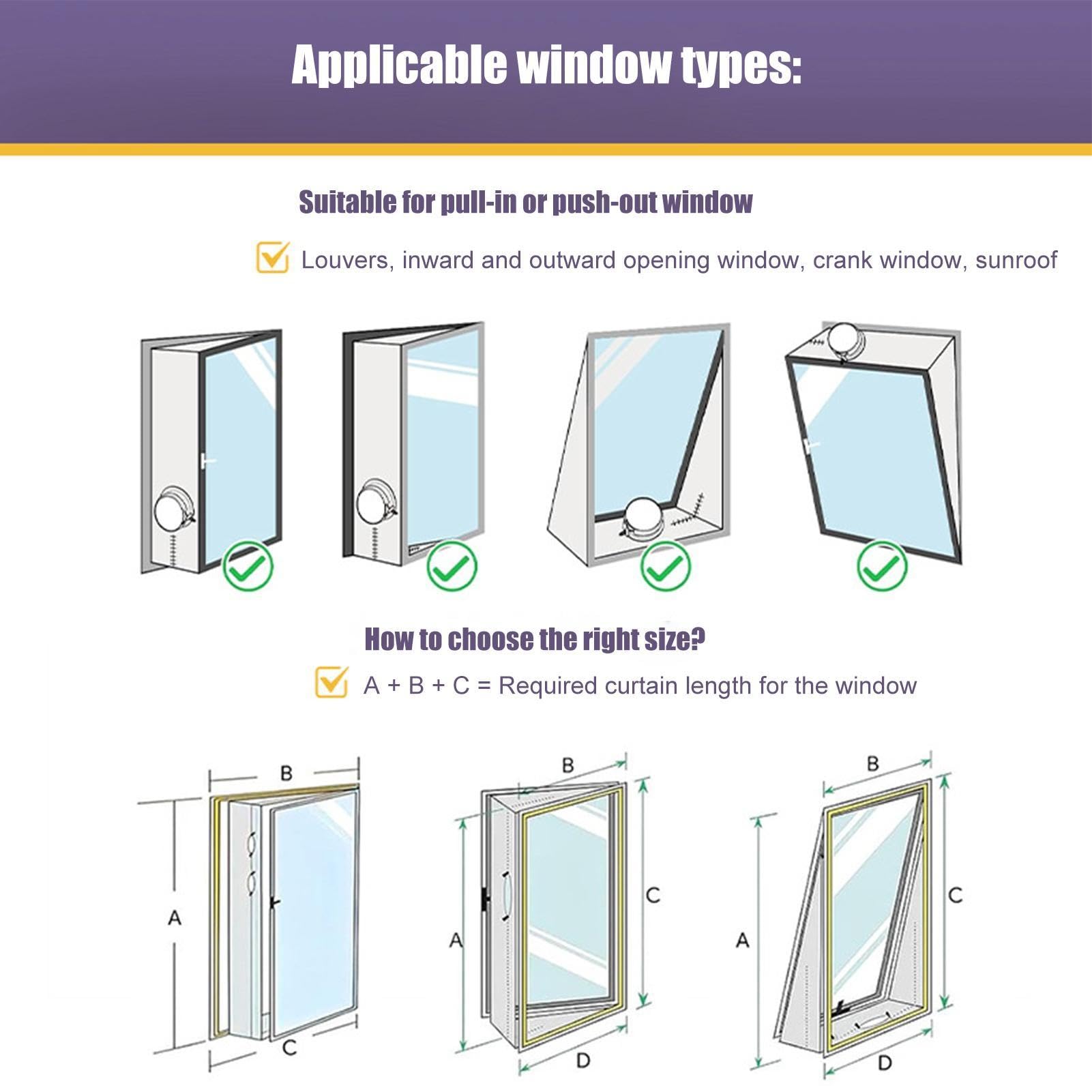 Portable AC Window Vent Kit – Waterproof Zipper Opening Insulation Panel | Portable AC Unit Window Kit | For Indoor Home Kitchen Bedroom Apartment Garage Basement Saving Climate Control Use