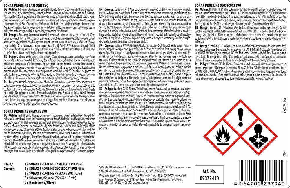 SONAX PROFILINE CeramicCoating CC Evo Komplettset zur keramischen Langzeitversiegelung von Lacken | Art-Nr. 02379410
