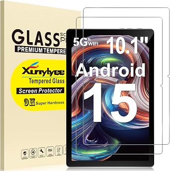 for Evermyth Tablet 10.1 Inch Android 16 15 14 Screen Protector, | Android 10.1" Upgraded Tablet 10 Inch Tempered Glass Film, 9H Hardness, Anti-Scratch [9.21" * 6.02", 234mm *153mm], 2 Pack