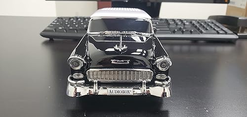 Miniatura 8 de Audiobox 1955 Bel Air Retro Ride Bluetooth Altavoz de coche y radio FM  con USB, SD, entrada AUX para oficina, hogar, garaje (rojo)