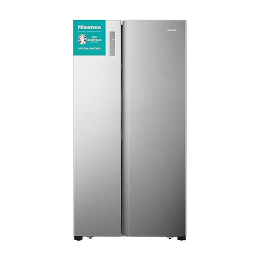 Hisense RS677N4AWF - Frigorífico Side By Side, Puerta Americana, Total No Frost, Capacidad Neta 519 L, Blanco, 1.78 m
