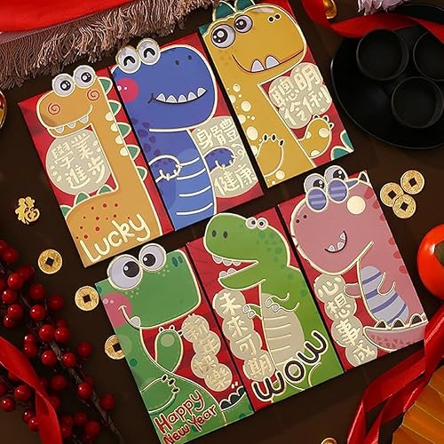 Miniatura 2 de 30 sobres rojos de la suerte, sobres de regalo de dragón chino Hong Bao para festival de primavera, fiesta de cumpleaños, boda, regalo de bebé