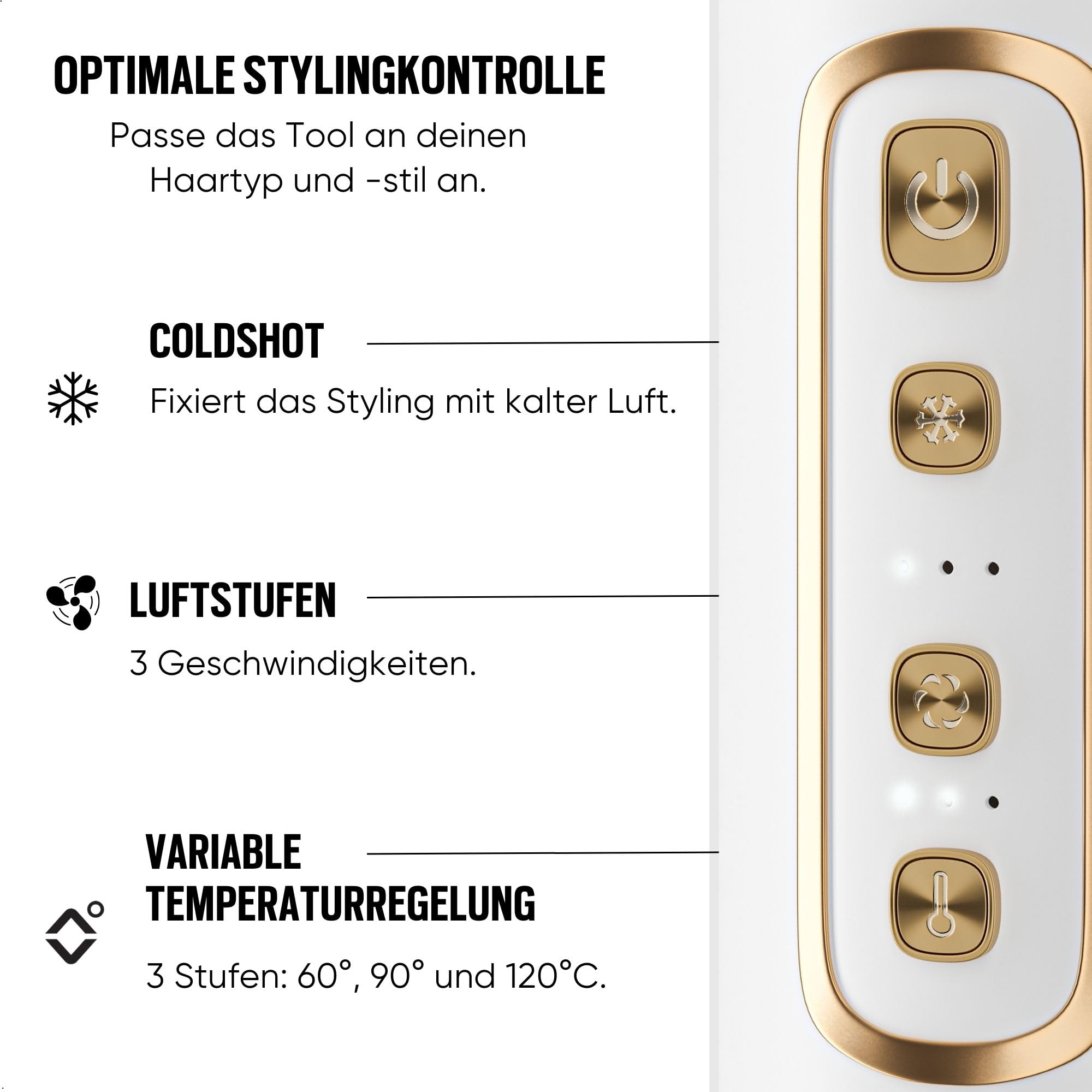 Airstyler 6 in 1, Navado Easystyler Pro 110,000 RPM High-Speed Ionic Haartrockner für Schnelltrocknend, Multi-Haarstyler mit Automatischer Luft-Lockenstab, Haarglätter Bürste ＆ Volumenbürste