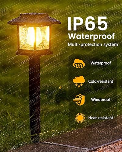 Miniatura 5 de Paquete de 16 luces solares para exteriores (encendido y apagado automático inteligente), luces de jardín alimentadas por energía solar, luces