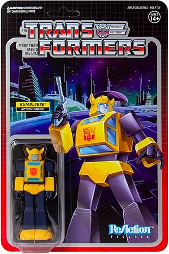 Super7 Transformers Bumblebee - Figura de reacción de 3.75 pulgadas, coleccionables clásicos y juguetes retro