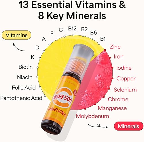 Miniatura 3 de KWANGDONG Vita500 Daily Immune Shot - Suministro para 7 días, suplemento de apoyo inmunológico con 13 vitaminas y 8 minerales. Disparo de refuerzo