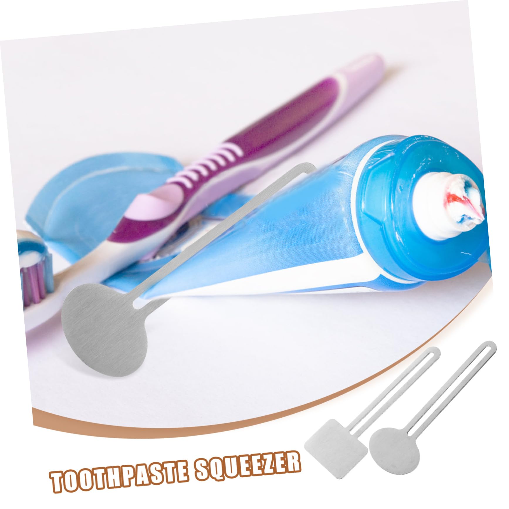 HAPINARY 4pcs Toothpaste Squeezer Toothpaste Tube Squeezers Squeezer Tool Manual Dispenser Squeezers Manual Tube Squeezers Tube Wringers Tube Squeezing Tool Silver Stainless Steel