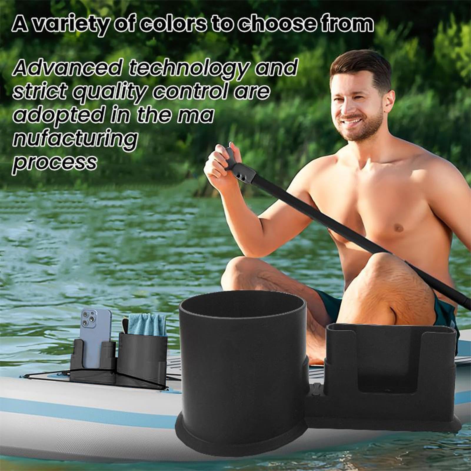 Portavasos para Tabla De Remo - Soporte para Teléfono con Taza para Tabla De Remo | Accesorios De Tablas De Paddle De Pie Antivuelco para Tablas De Surf, Yoga Al Aire Libre, Surf, Aventuras