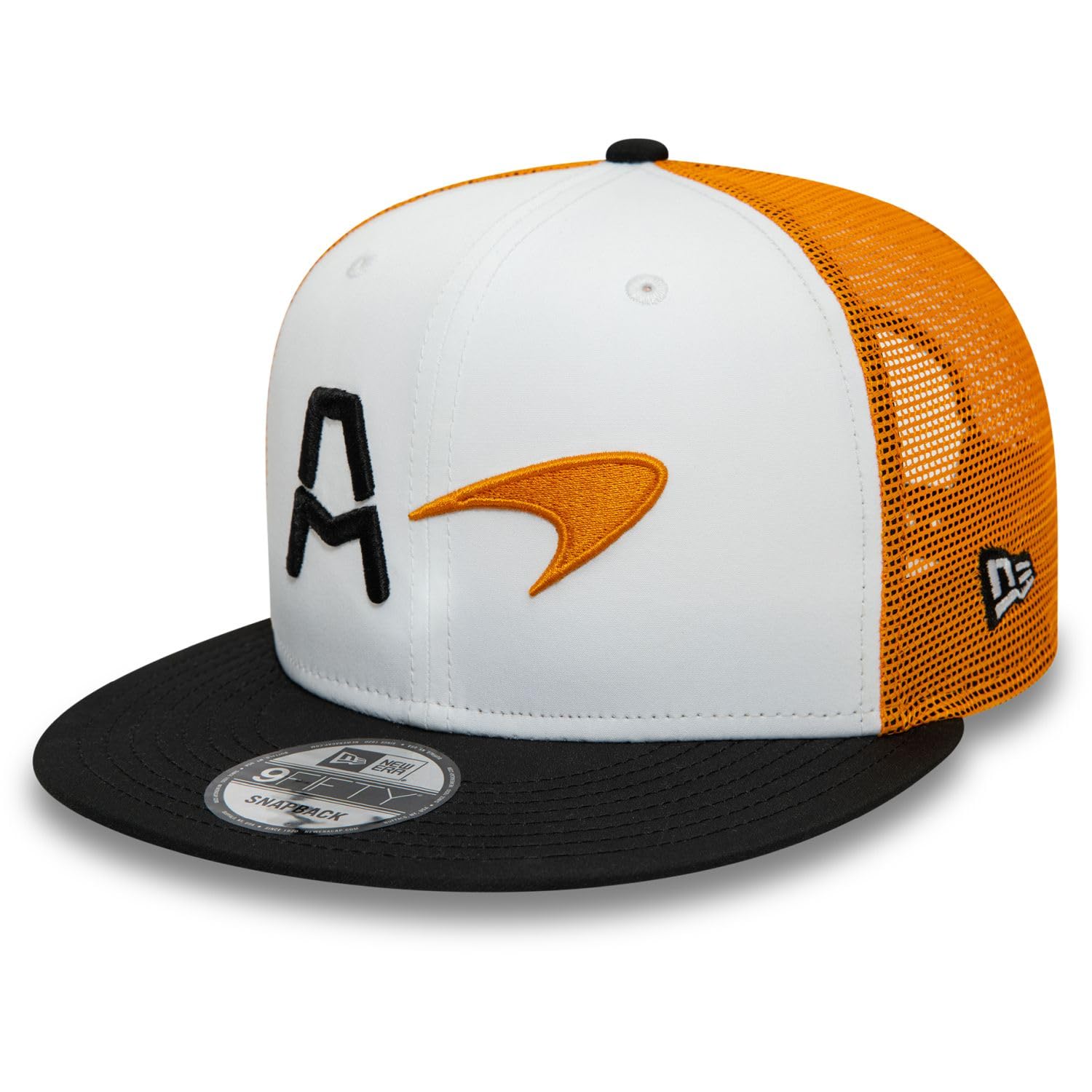New Era Men's White 9Fifty Mesh Snapback Cap - Indycar Mclaren Racing - S/M