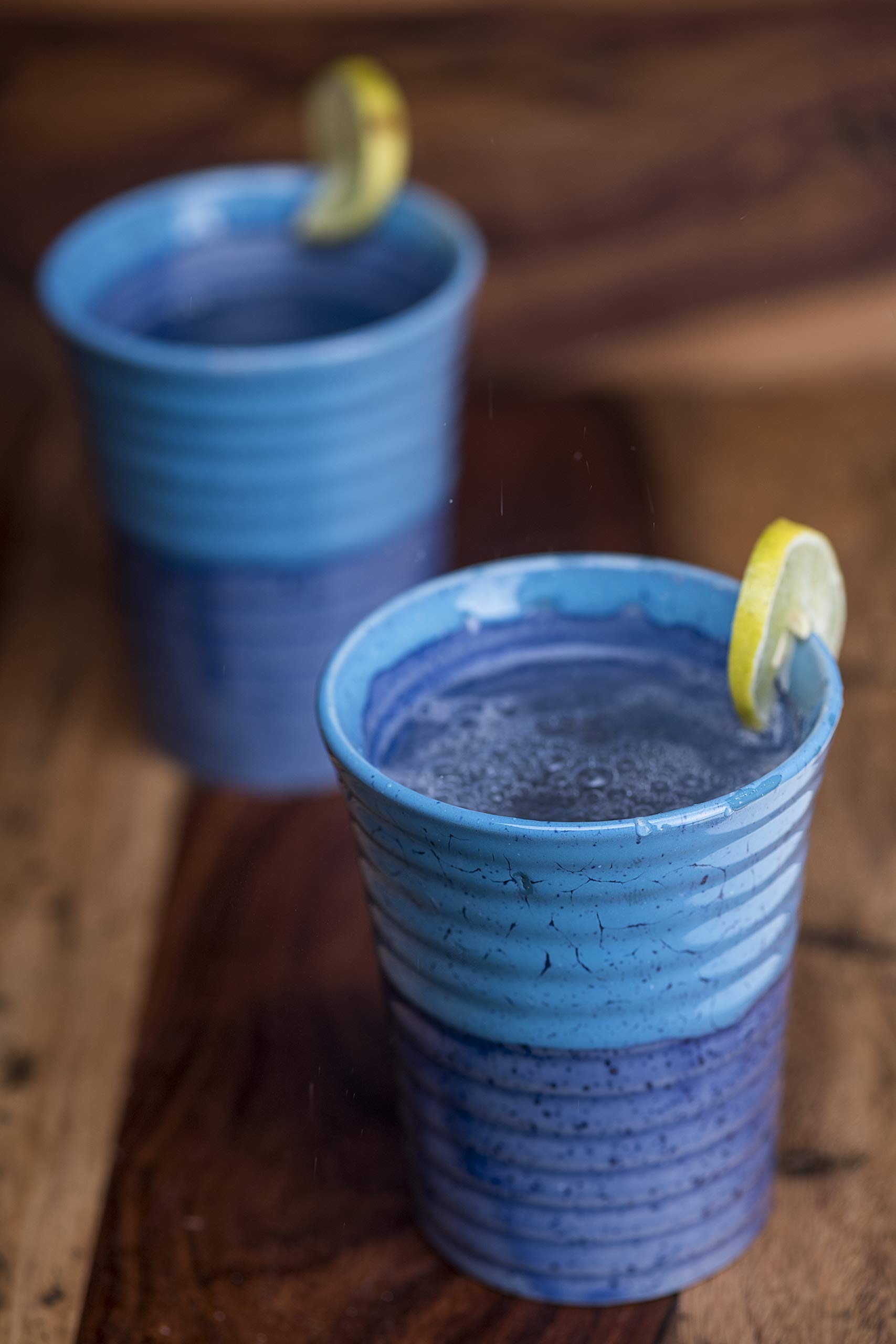 Handmade Ceramic Drinking Glasses - Set of 6 -9 Handmade Ceramic Drinking Glasses - Set of 6 -9