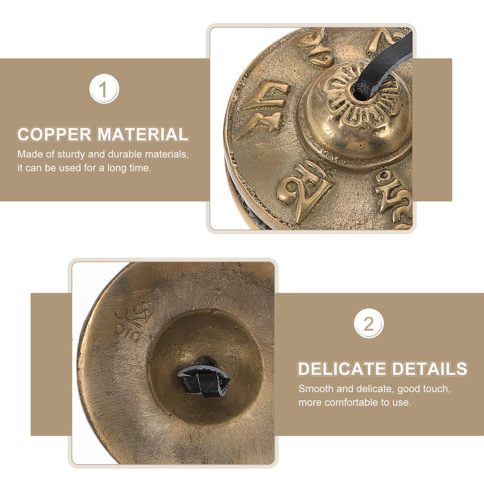 Campane Tibetane Nepalesi per Meditazione Yoga Strumento Percussione Religioso in Spesso Suono Chiaro Leggero e Compatto Facile da Usare e Trasportare per Relax e Pratiche