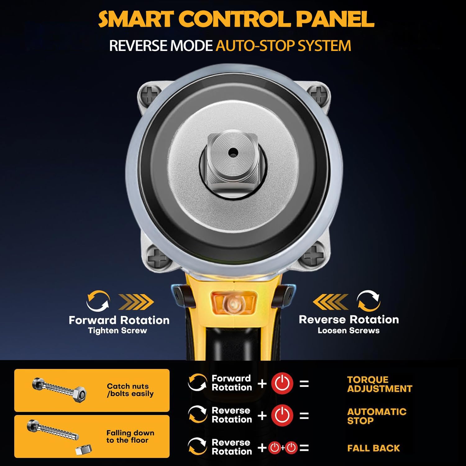 Avvitatore a percussione senza fili da 1,3 cm, 800 nm, avvitatore a percussione senza spazzole, 3000 giri/min, 2 batterie da 4,0, 5 prese, 8 trapani, 6 viti per casa, auto, pneumatici, camion