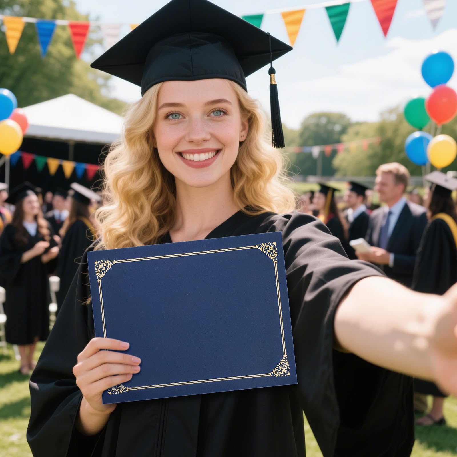 Portacertificati 30 Pezzi con Fogli per Certificati e Diplomi Formato 8,5x11 per Eventi Accademici